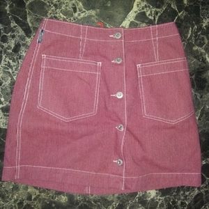 AT denim railroad mini skirt